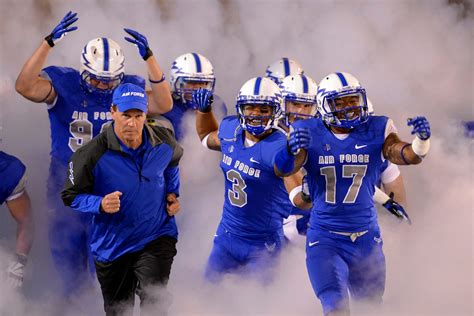 Air force academy football - The Academy is home to 27 different men’s and women’s Division I NCAA teams. From football to swimming and boxing, the Air Force Falcons have a rich tradition of excellence and success. Athletics at the U.S. Air Force Academy hit new heights this year, finishing 55th, a school-best, in the Learfield Director’s Cup standings—the highest ...